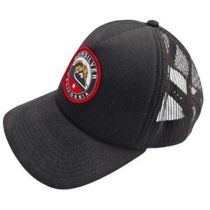 Quiksilver California Destinado Trucker Snapback Hat, Black, O/S (Pre-Owned)